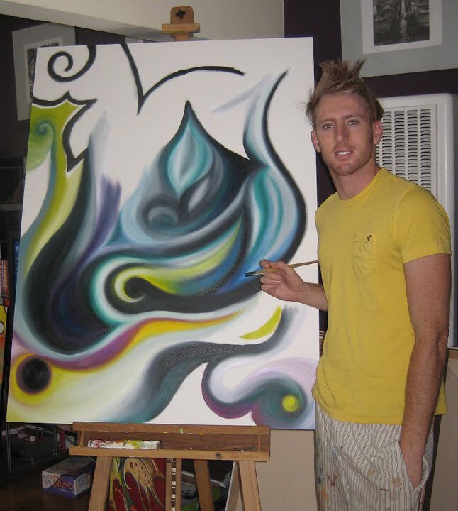 At the easel